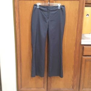 Ann Taylor 6p pin check plaid curvy fit wide leg lined slacks